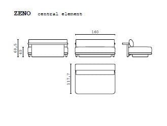 Модульный диван из ткани и кожи CPRN HOMOOD Shapes ARCH-00124000 - Вид №2