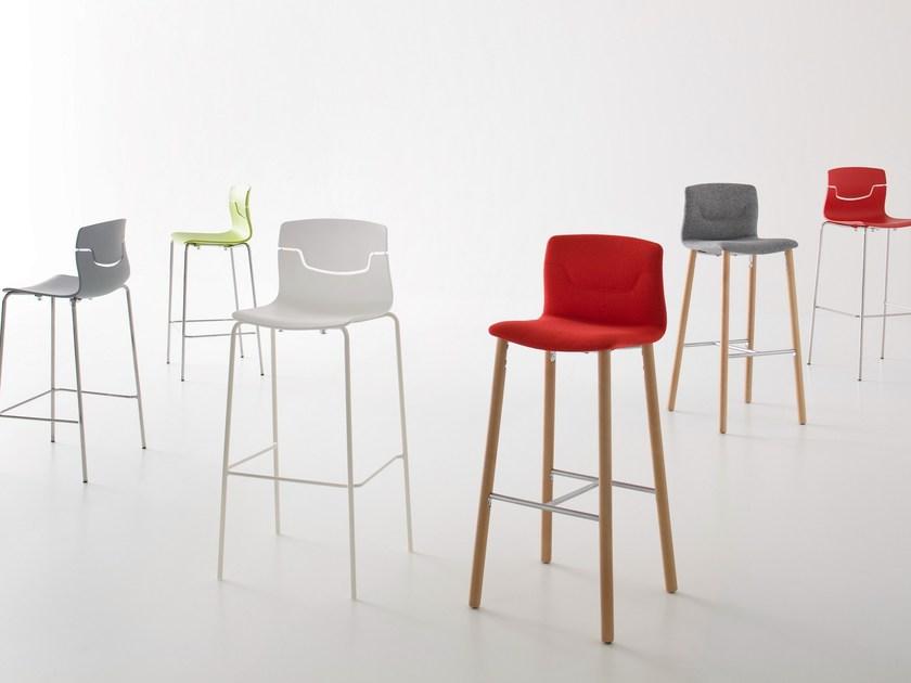 GABER Высокий табурет из ткани со спинкой Slot sun-id-1396488 - Вид №1