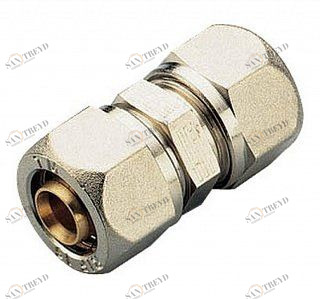 Муфта 15 x 15 обжим хром TIEMME 1130021