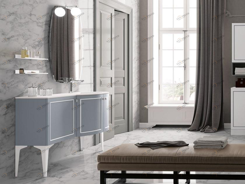 Archeda Тумба под умывальник из дерева с зеркалом Seta sun-id-1398955