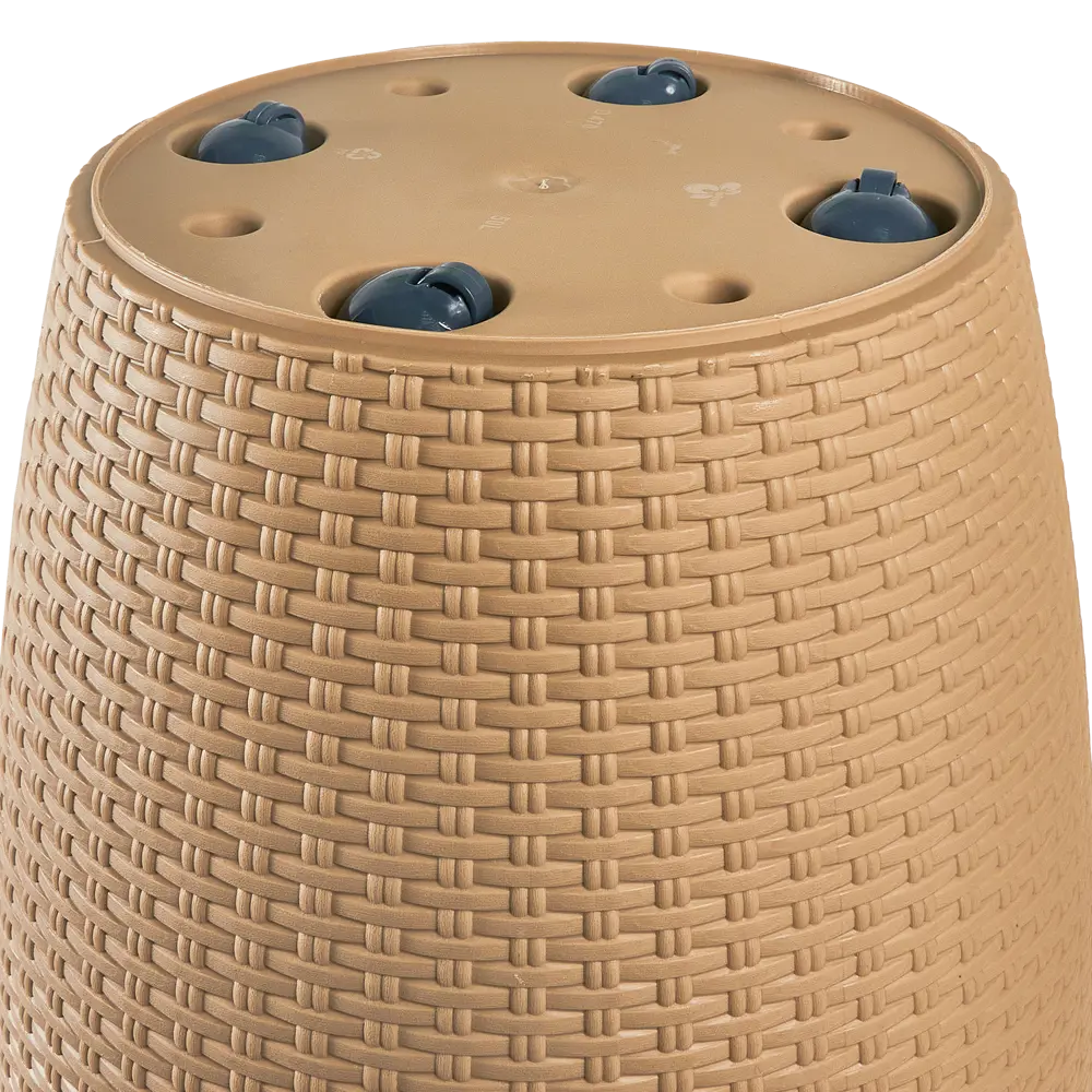 Кашпо для цветов Ingreen Rattan ø47 см v50 л пластик бежевый STLM-2158897 - Вид №3