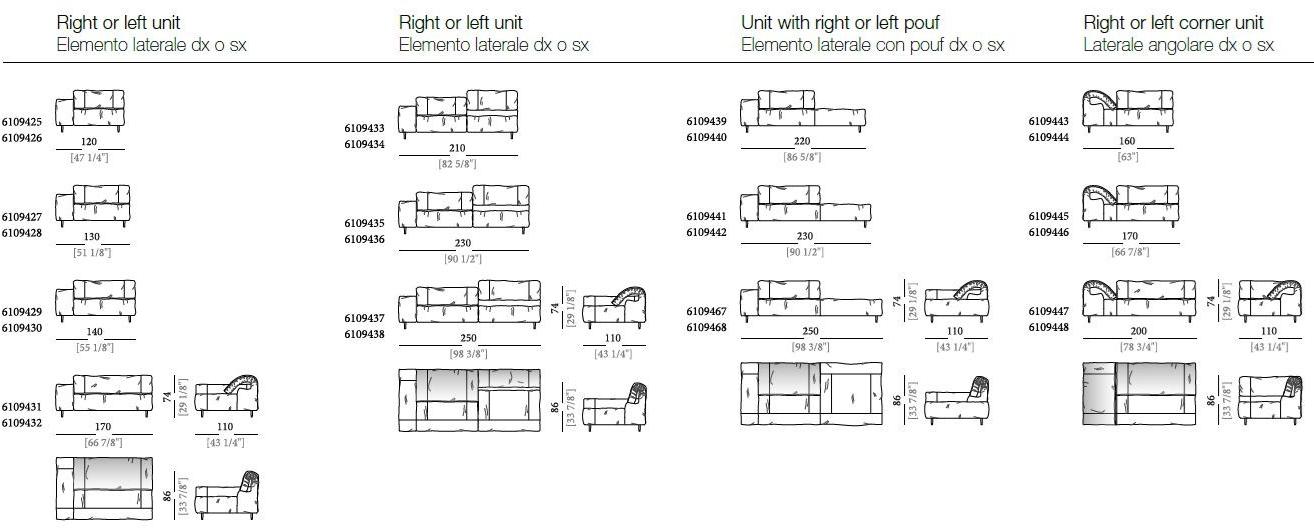 Arketipo 3-х местный тканевый диван с подголовником sun-id-1457122 - Вид №5