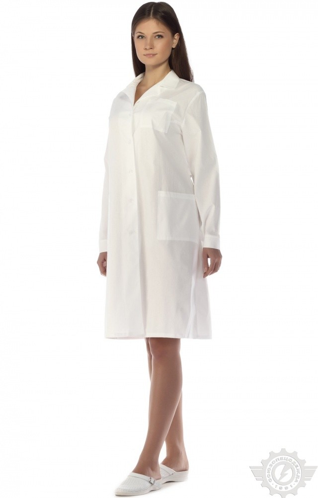 61695 Халат женский белый  Медицинская одежда  размер 56-58/158-164 Спецодежда  - Вид №8
