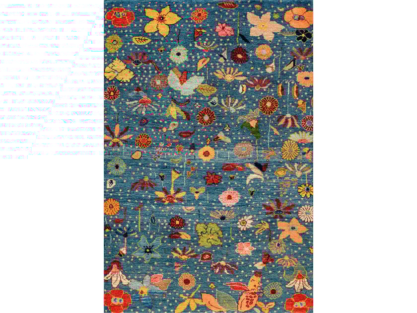 Шерстяной прямоугольный цветочный ковер Zollanvari Garden of Eden-Designer ARCH-00051027
