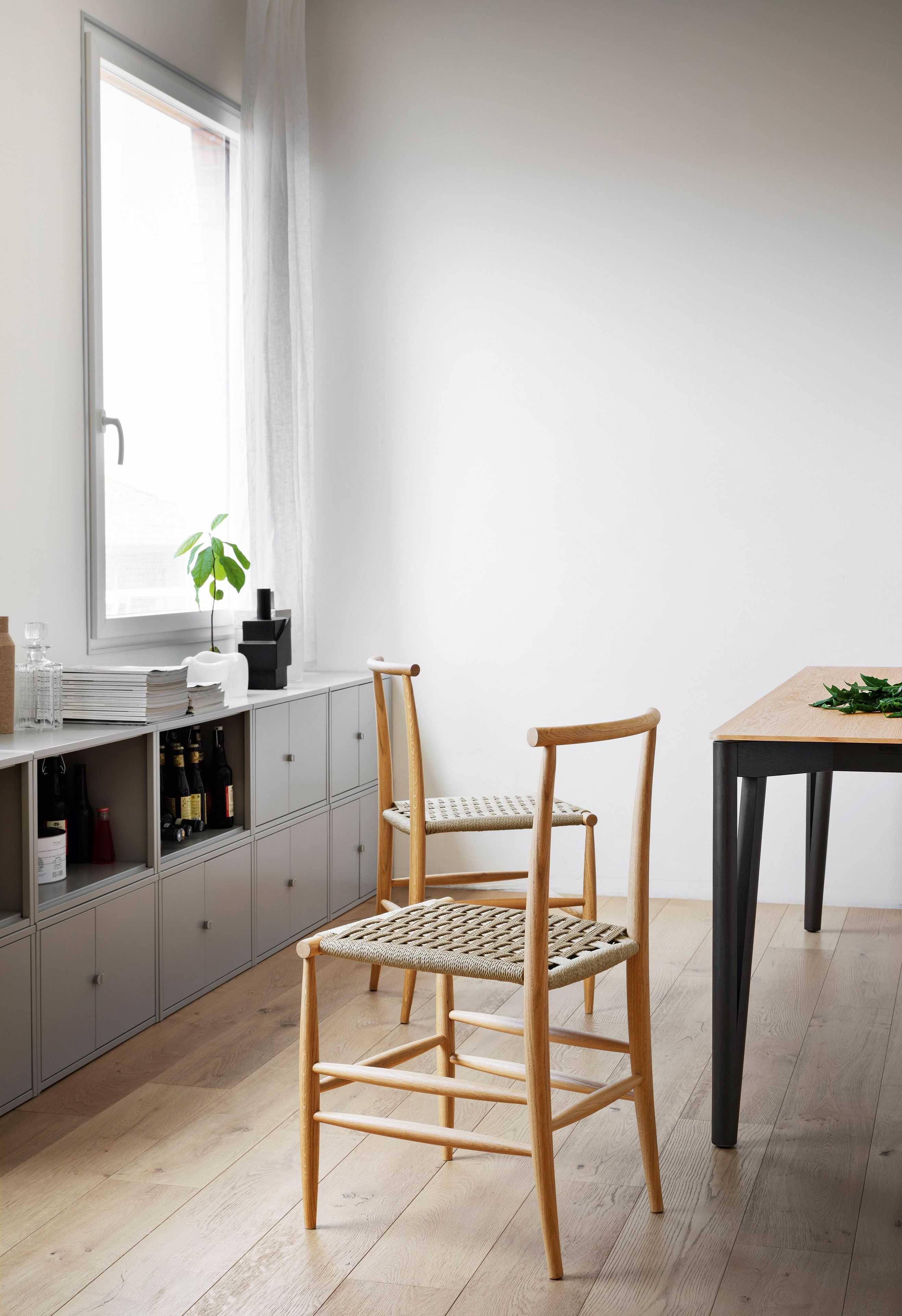 Стул из массива дерева Miniforms Красная Кожа ARCH-00093560 - Вид №2