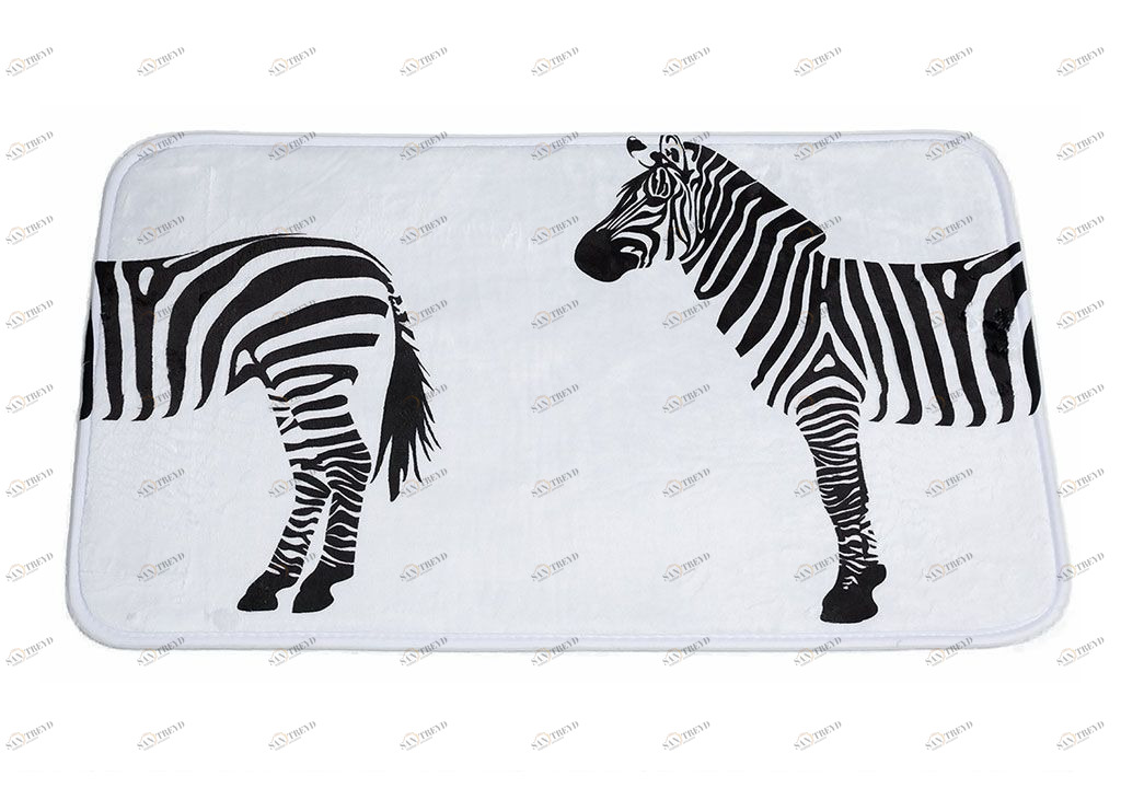 Коврик для ванной Aquanet MA3413A 75см, зебры 