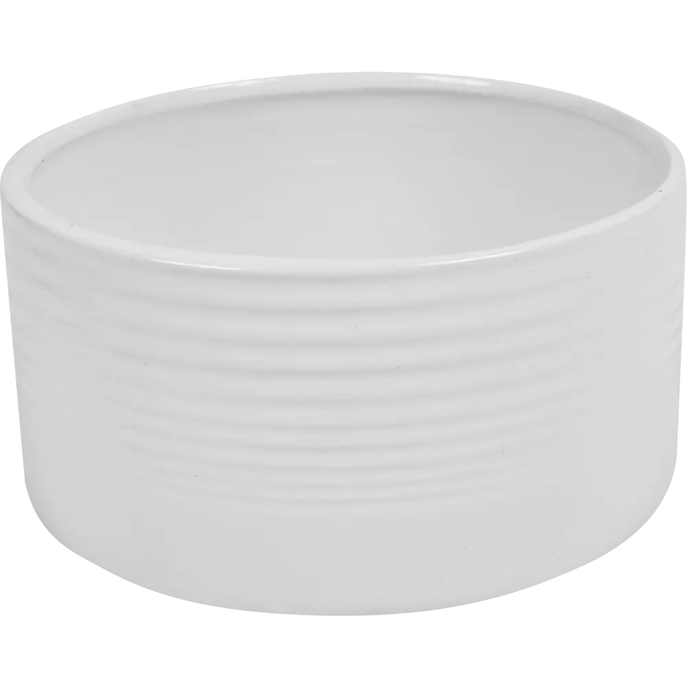 Кашпо для цветов ø15.3 h7.7 см v1.5 л керамика белый GARDEN SHOW STLM-2189213
