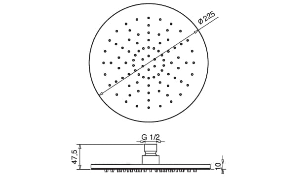 Круглая душевая головка Gaia Mobili Complements ARCH-00110374 - Вид №2