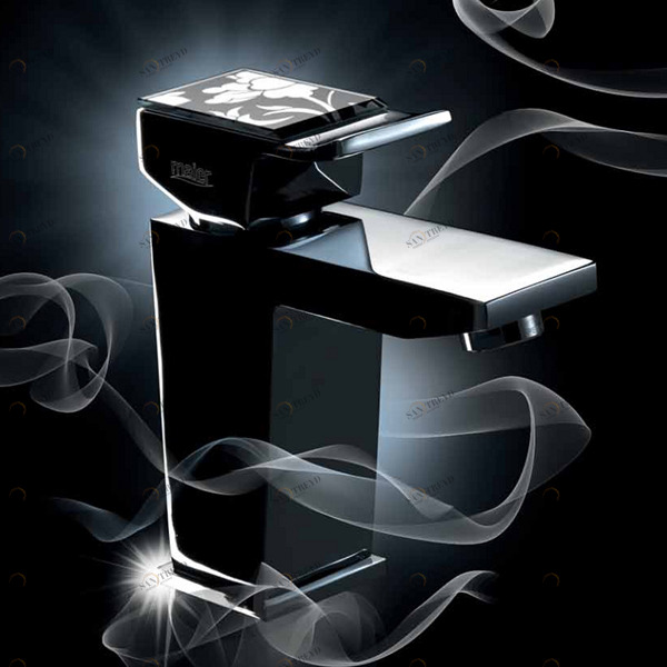 Однорычажный смеситель для раковины с клапаном клик-клак 54.004C MAIER SURF DECOR 54004C