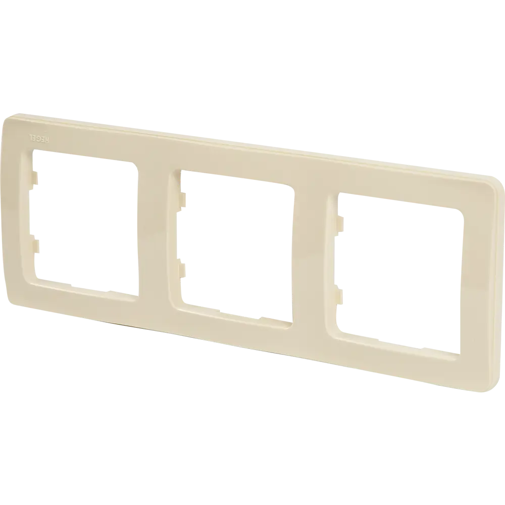 Рамка для розеток и выключателей Hegel Мастер 3 поста цвет слоновая кость STLM-2136560