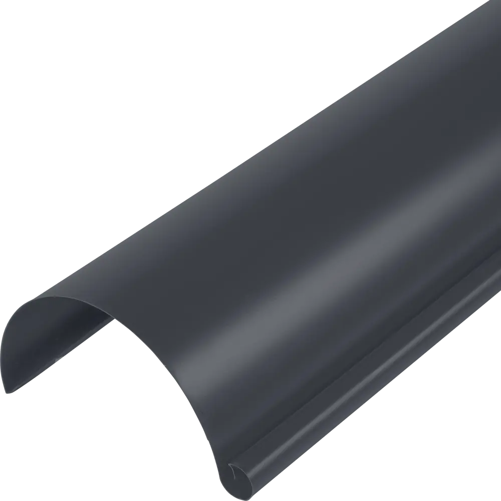 Желоб полукруглый 2000 мм Ø125 мм темно-серый ВЕГА STLM-2031455 - Вид №1