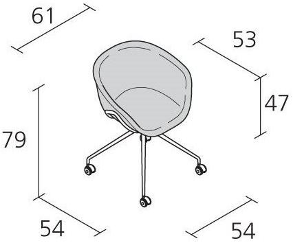 Alias Офисное кресло из ткани на колесиках Iko sun-id-1478302 - Вид №1