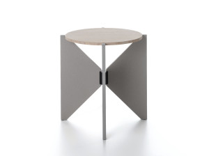 Травертин круглый журнальный столик