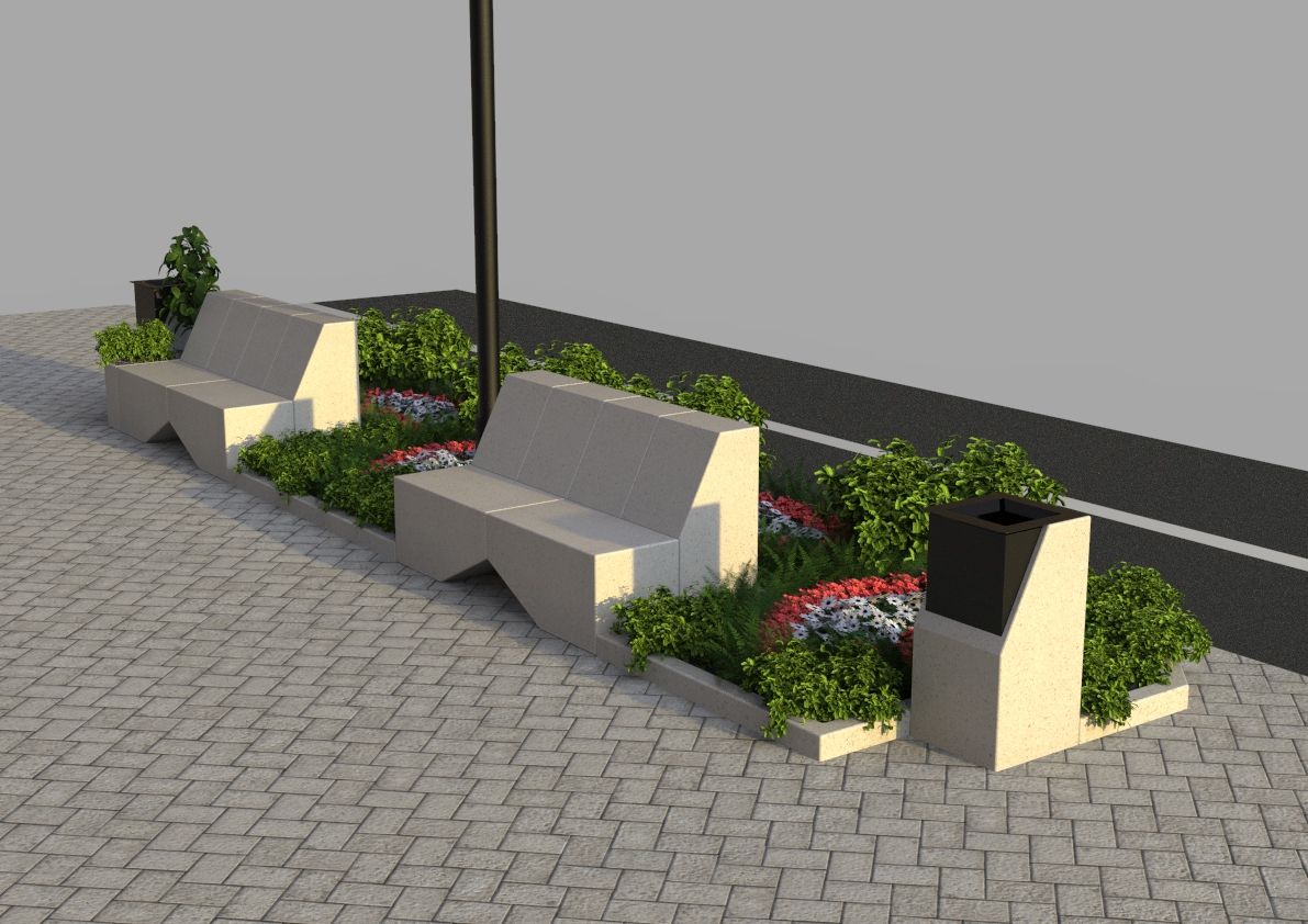 Реконструированная каменная модульная скамья Viscio Urban Design Modula ARCH-00099450 - Вид №1