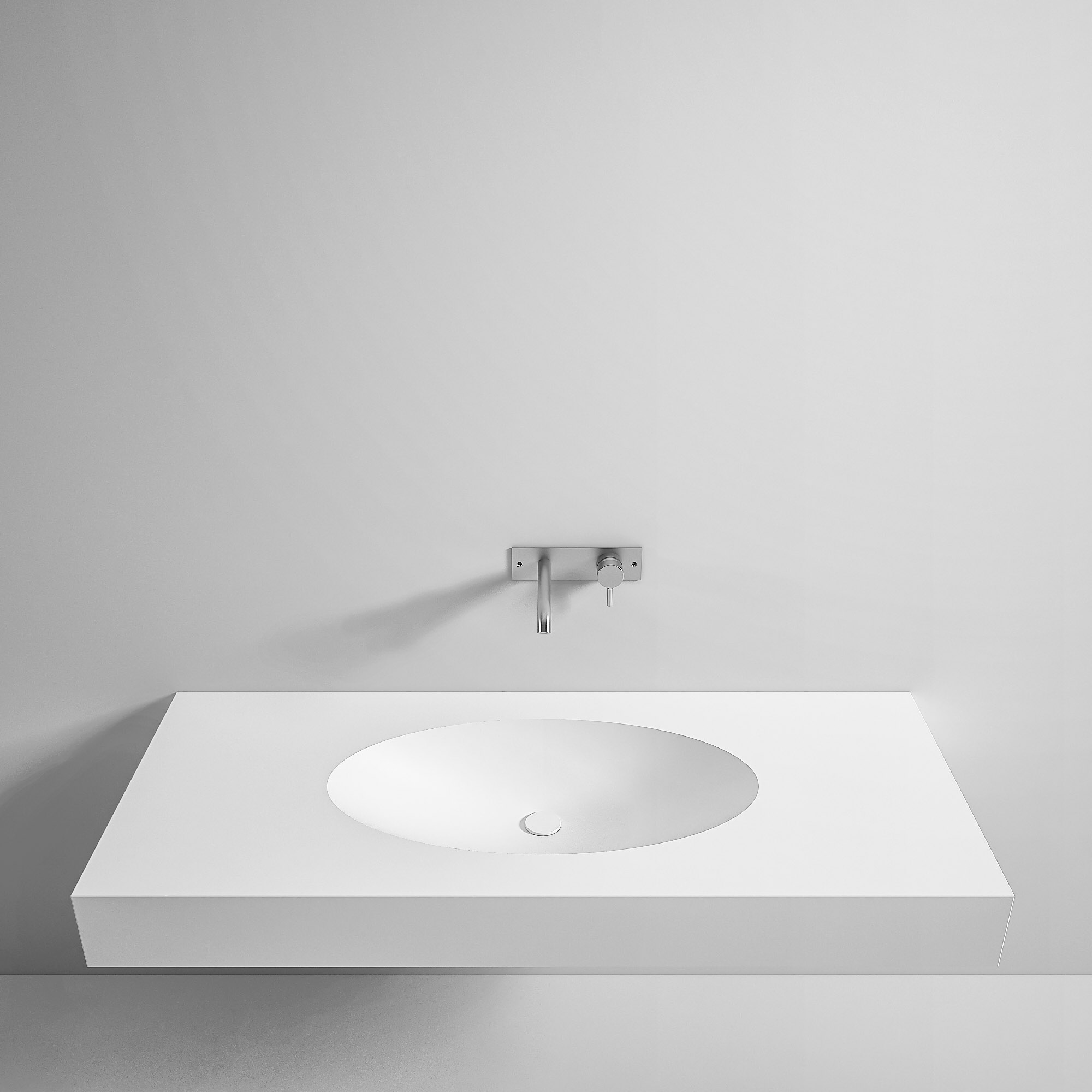 Rexa Design Столешница Korakril ™ с круглой раковиной REXA-ST104  - Вид №1