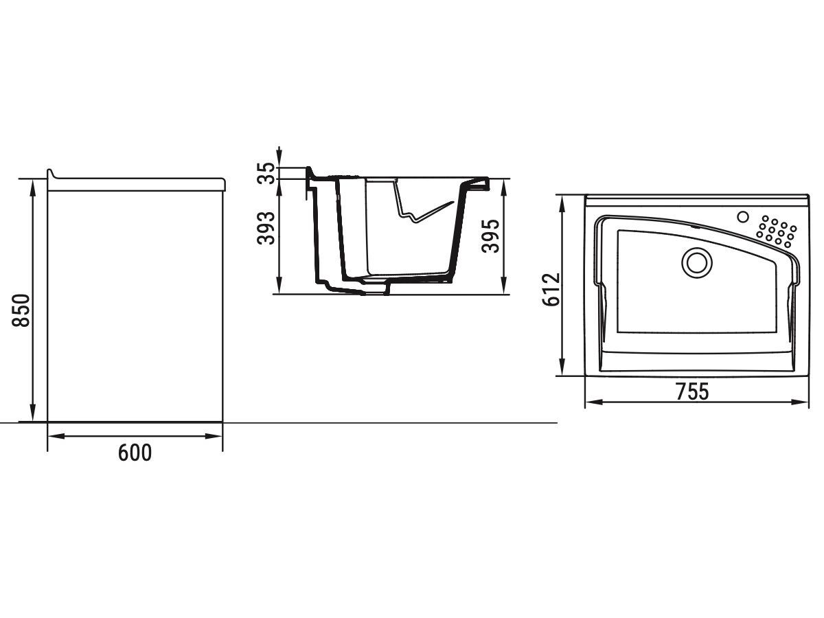 Керамический шкаф для белья со стиральной машиной Ceramica Dolomite REVINE ARCH-00074982 - Вид №3