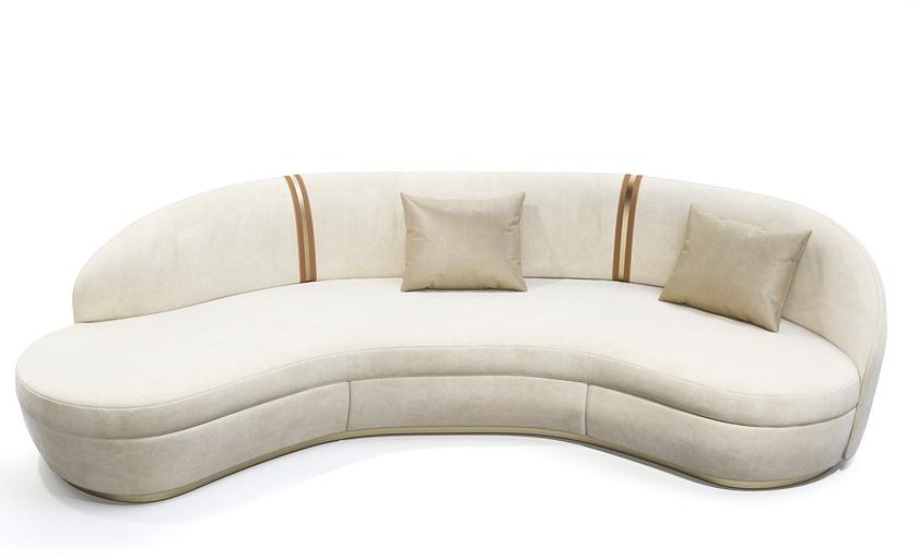 Capital Collection Изогнутый диван из ткани sun-id-1471090 - Вид №1