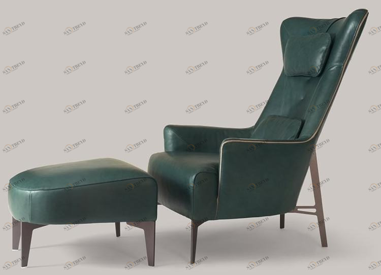 Borzalino Кожаное кресло Bergere sun-id-1423284