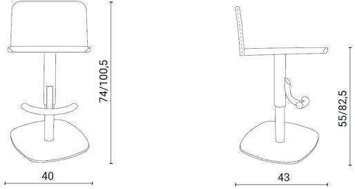 Ozzio Italia Стул кожаный с газлифтом  S526  - Вид №1
