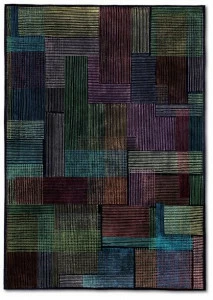 MissoniHome Шерстяной коврик с нашивкой в ​​разноцветные полоски