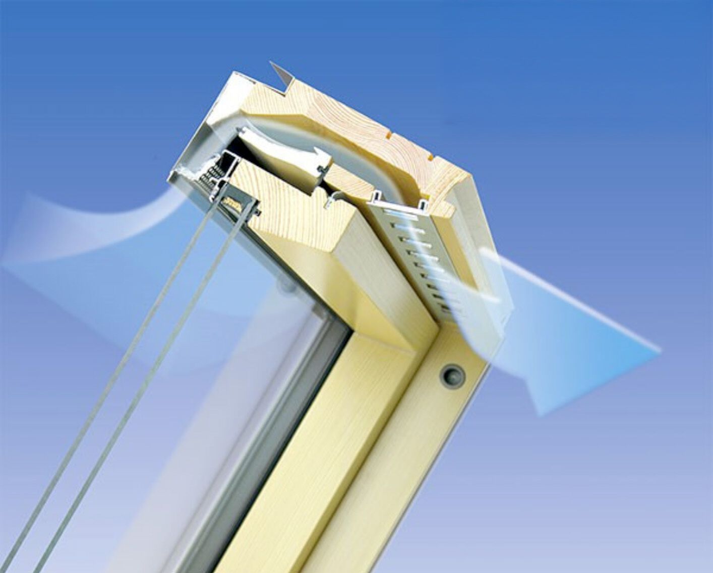 Окно с парящей крышей и vasistas из сосны Fakro FPP-V PRESELECT MAX ARCH-00003408 - Вид №3