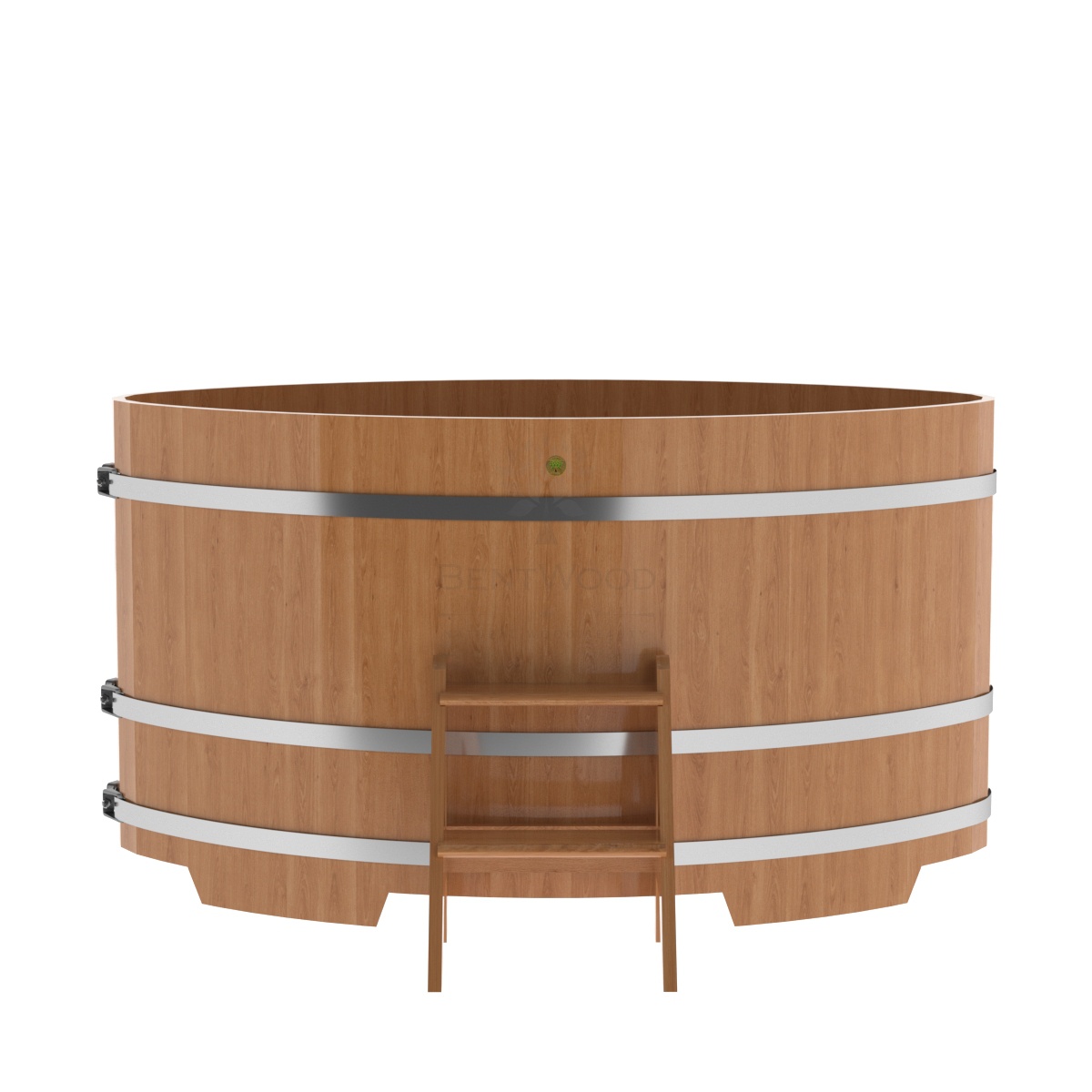 1325 Купель овальная из дуба 1,15х1,83х1,0 натуральная Alyarus  - Вид №3