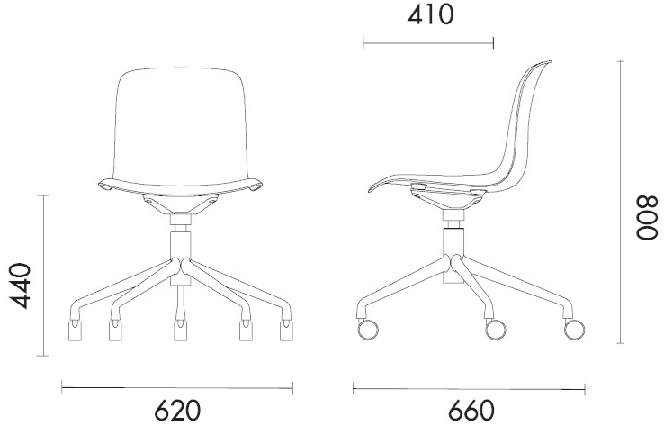 Grado Design Поворотный офисный стул с тканевой обивкой Every Eve-ch-08u - Вид №1