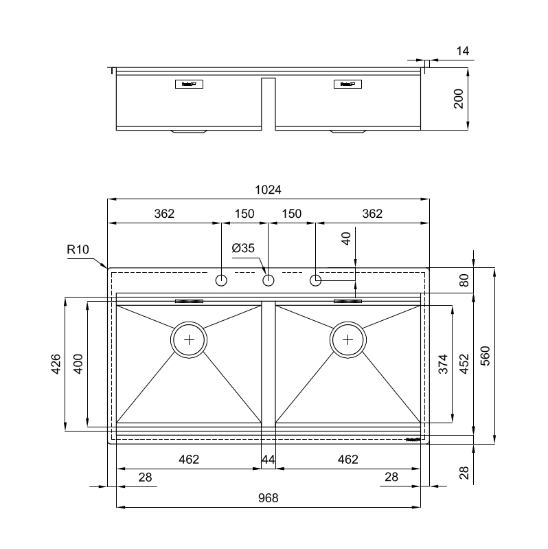 1019050 Раковина Foster Milano 1019 050 Fosterspa  - Вид №1