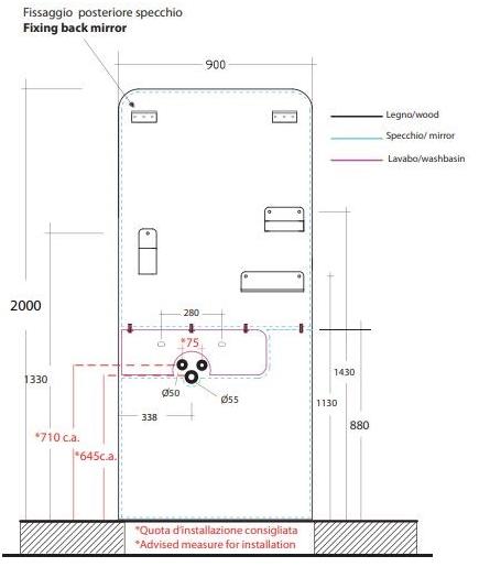 Olympia Ceramica Зеркало со встроенной раковиной Beauty sun-id-1456699 - Вид №5