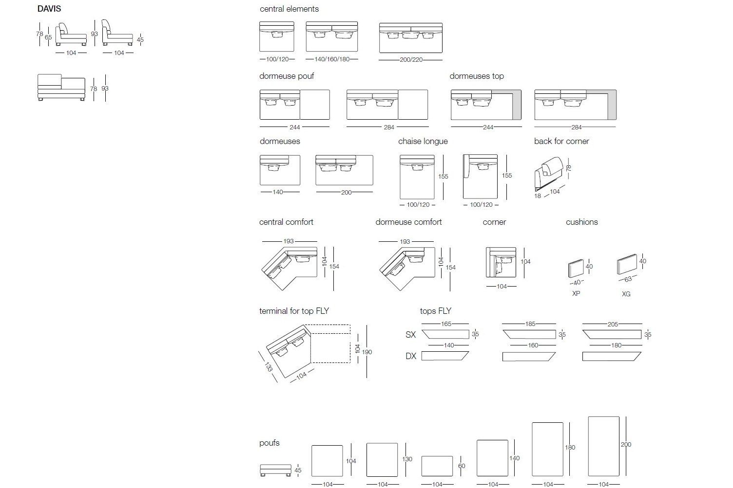 Съемный диван из ткани Frigerio Davis ARCH-00030181 - Вид №13