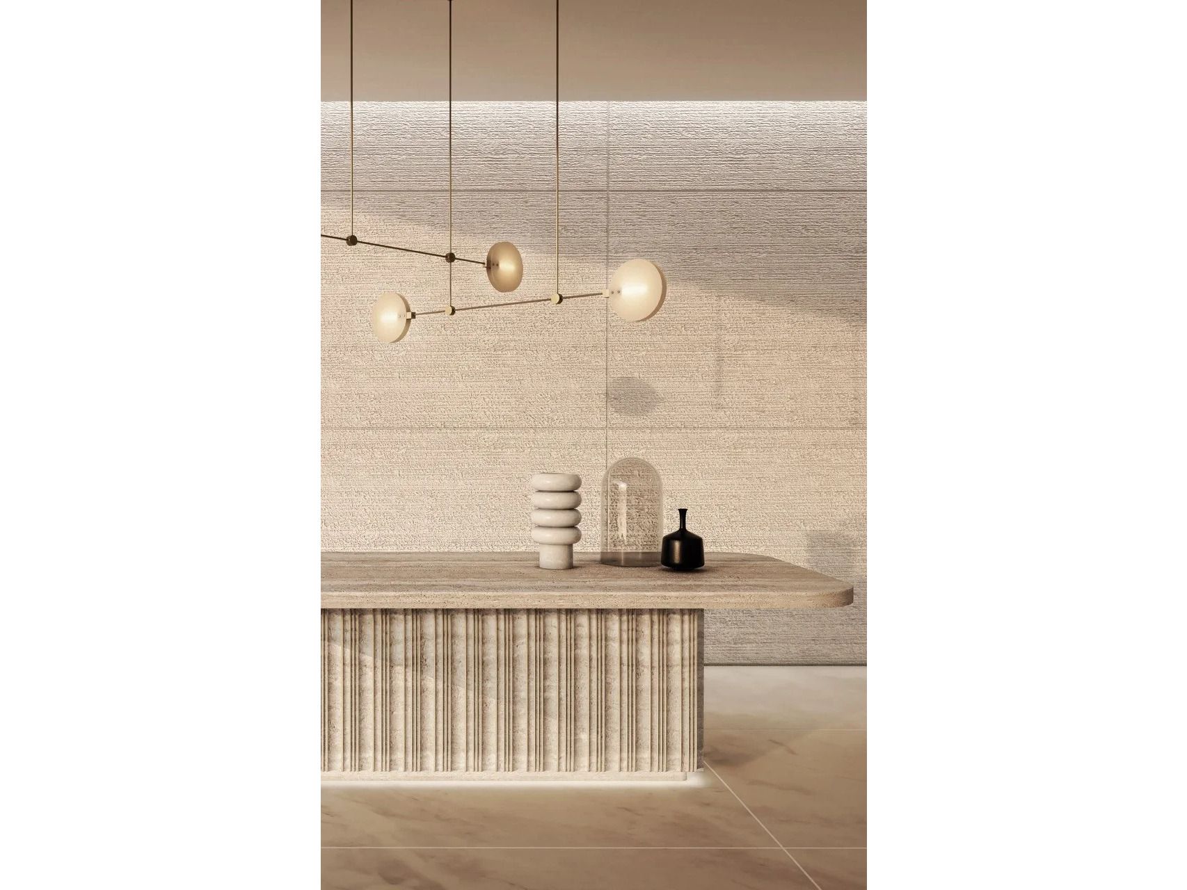 Прямоугольный стол из травертина Davani Purity ARCH-00042778 - Вид №3