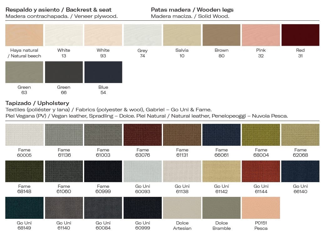 Высокий стул из бука с мягким сиденьем Vergés Glöwr ARCH-00052610 - Вид №2