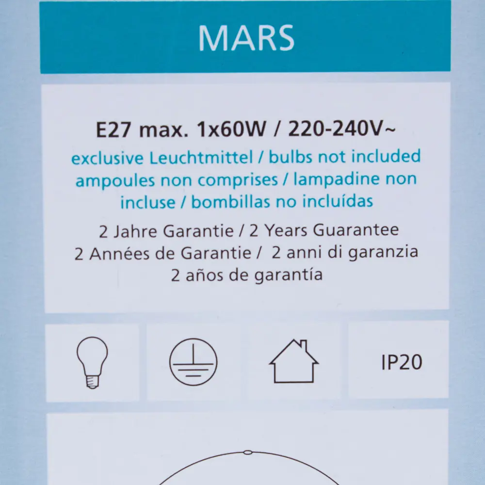 Светильник настенно-потолочный «Mars» 1xE27x60 Вт, треугольники 18720444 STLM-2071078 Eglo  - Вид №4