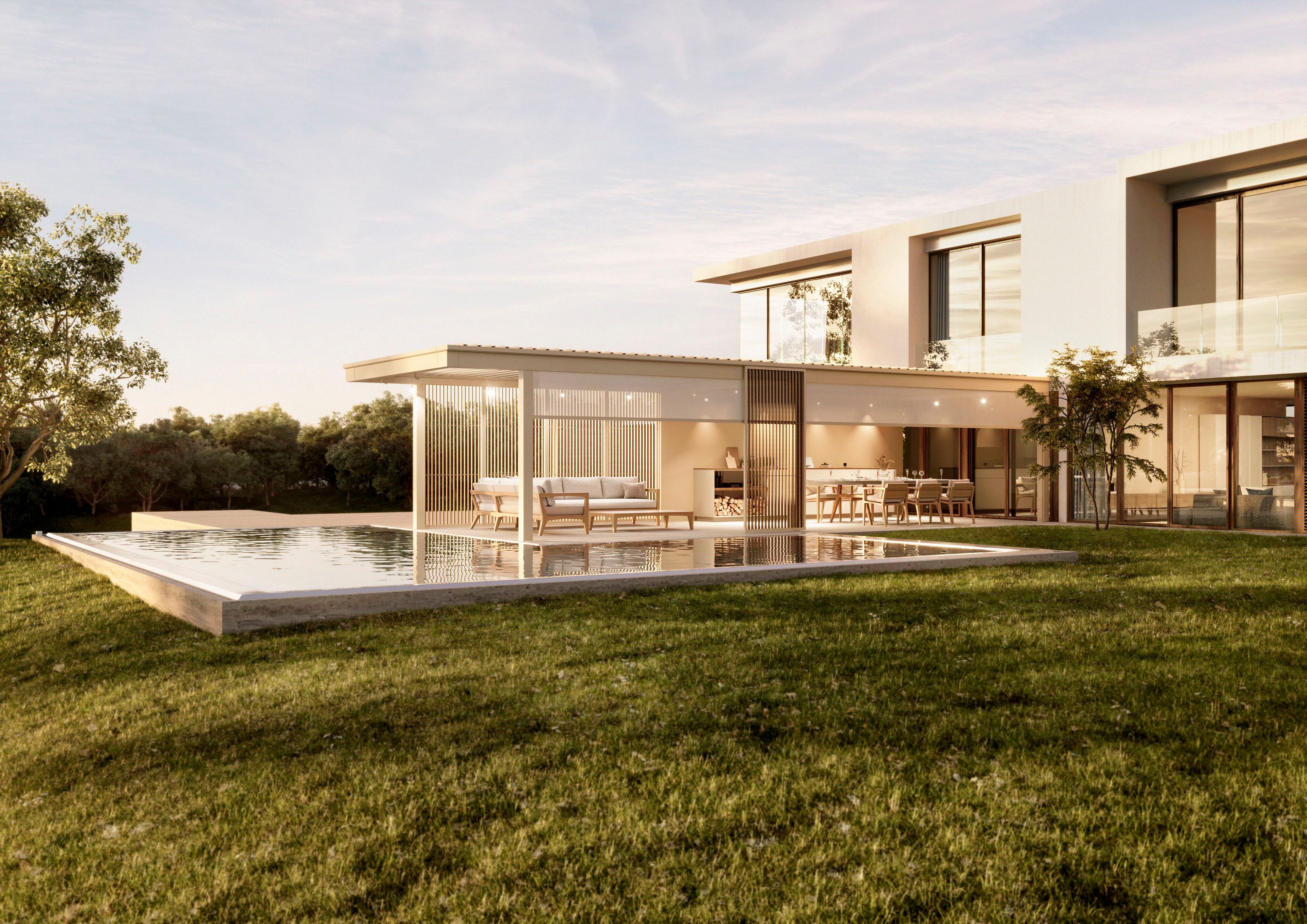 Биоклиматическая пергола из алюминия RENSON AMANI ARCH-00088100 - Вид №4