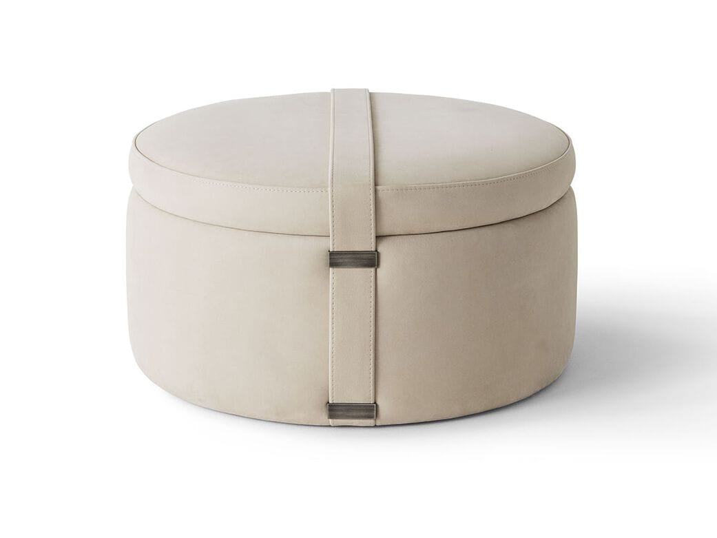 Круглый кожаный пуф OAK New York Suite ARCH-00030076