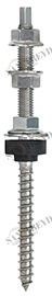 Винт NW 21 10 300 NW21 Tecfi Ø10  M10 x 300 