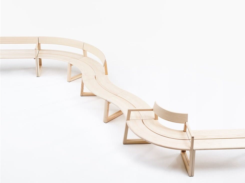 Модульная деревянная скамья со спинкой Karl Andersson Meander ARCH-00087248 - Вид №15