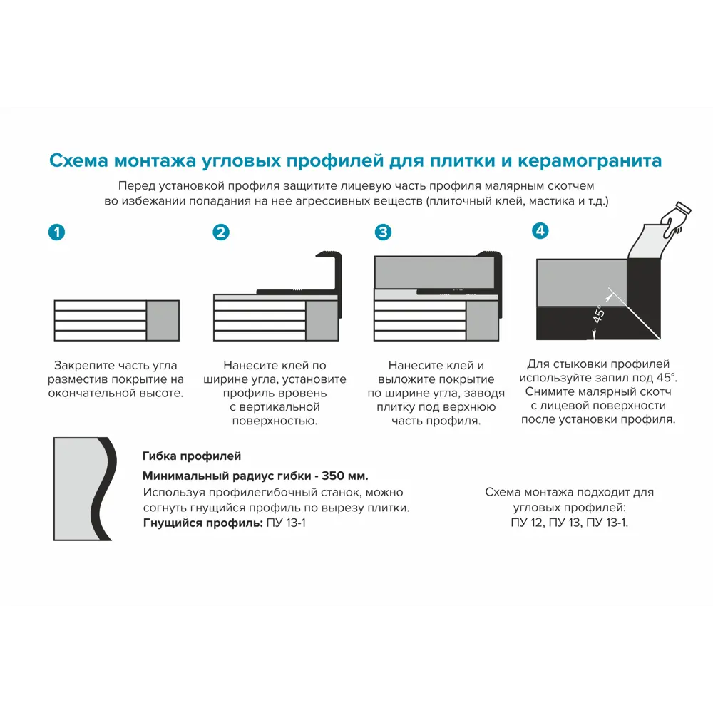 Профиль внешний угол Alprofi 270 см ПУ 13-10НС.2700.001 нержавеющая сталь цвет серый STLM-2096555 - Вид №3