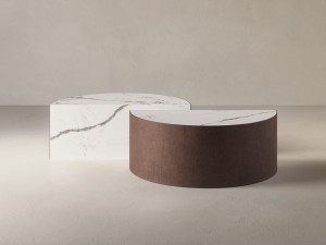 Круглый журнальный столик из керамогранита