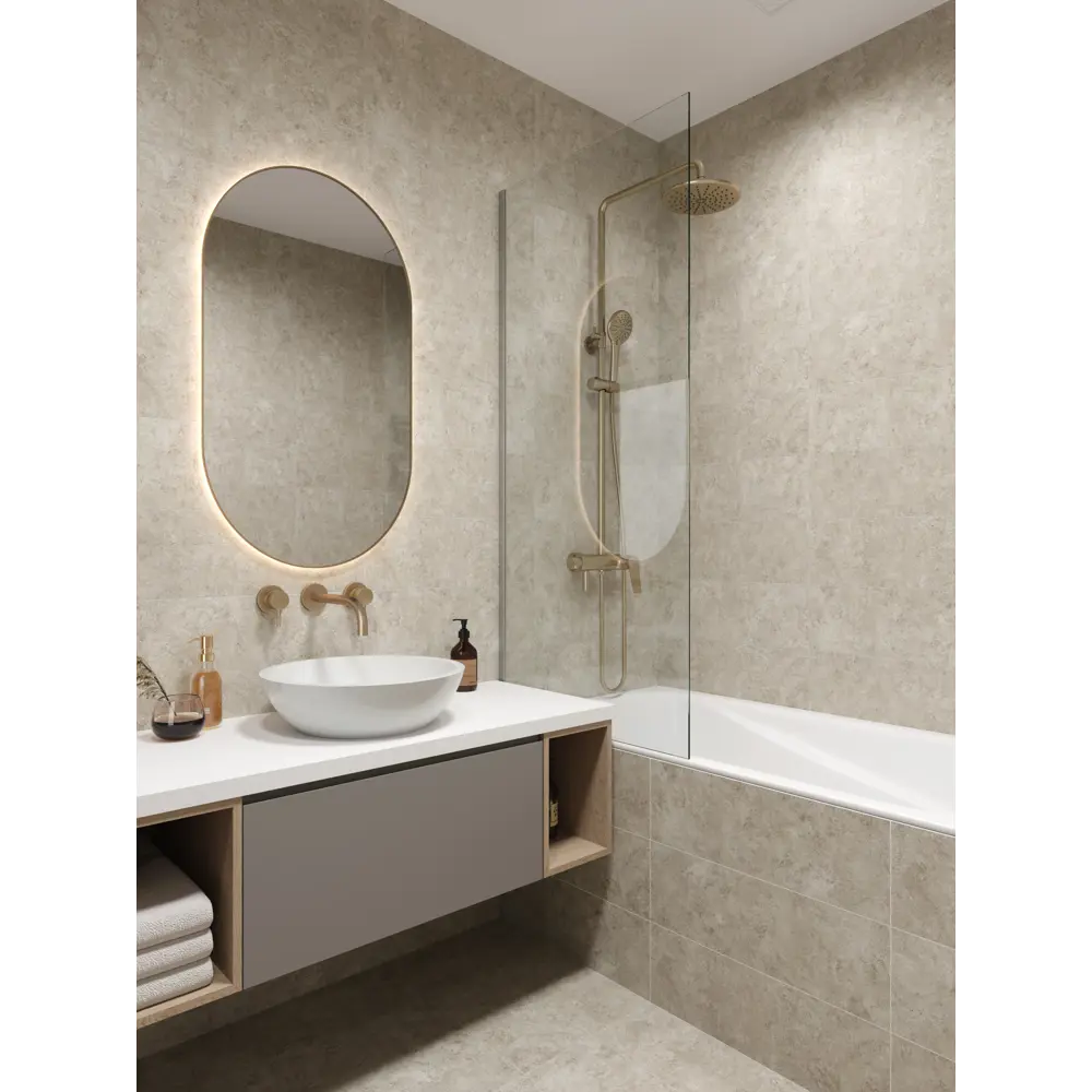 Глазурованный керамогранит LB Ceramics Древний город 19.9x60.3 см 0.96 м² матовый цвет бежевый 89459623 STLM-2037379 - Вид №3