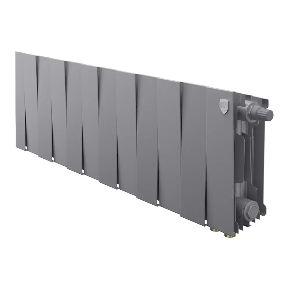 Радиатор секционный Royal Thermo PianoForte VDR80 200/10 12 секций нижнее правое подключение биметалл серый 89408792 STLM-2006894  - Вид №1