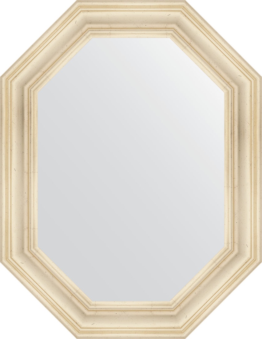 BY 7211 Зеркало в багетной раме - травленое серебро 99 mm EVOFORM Octagon
