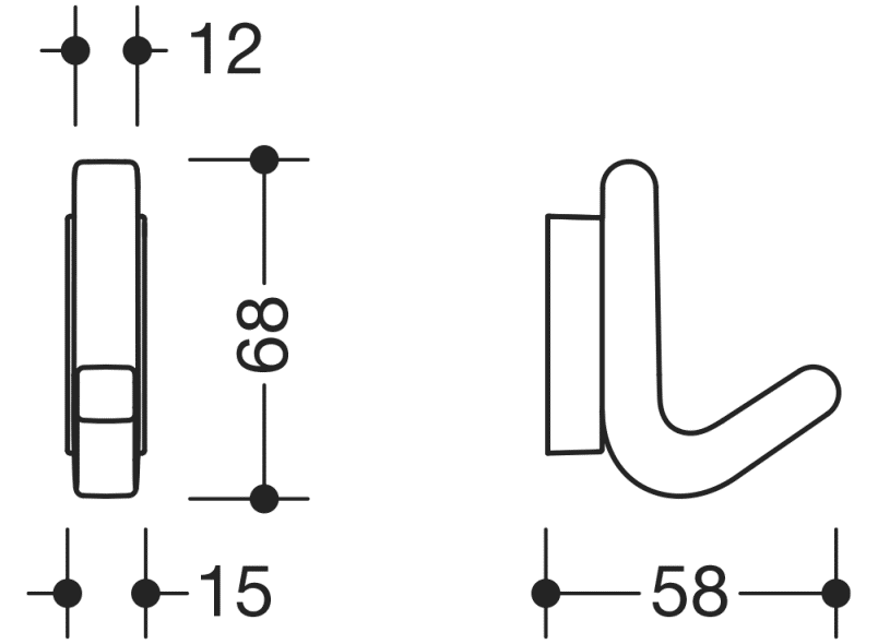 477.94B010 одиночный крючок HEWI Garderoben | Haken  - Вид №10