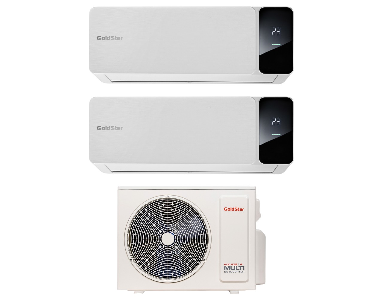 9244167 Кондиционер настенный мультисплит-система GoldStar GSA2OI-FM/out-18HN8 + FM/in-07+09HN8 белый STDN-0113202