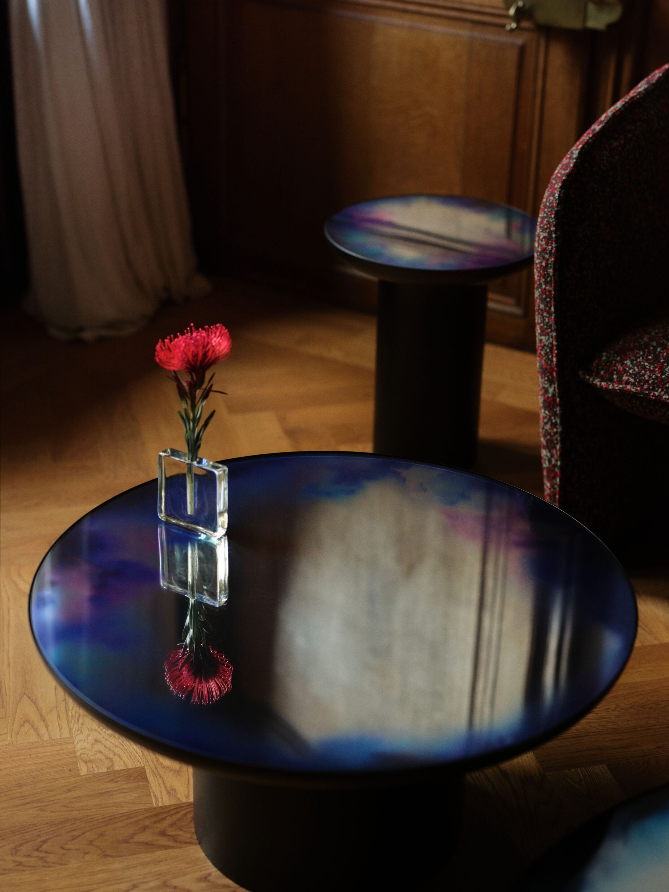 Круглый журнальный столик из зеркального стекла Petite Friture Francis ARCH-00025279 - Вид №4