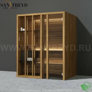 Effegibi YOKU.S45 BI.70100023 Био-сауна с правой дверью. Мощность: 4,5 кВт макс. Размеры: длина 174 см, ширина 132 см. Отделка: термообработанное дерево