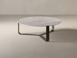 Круглый журнальный столик из керамогранита