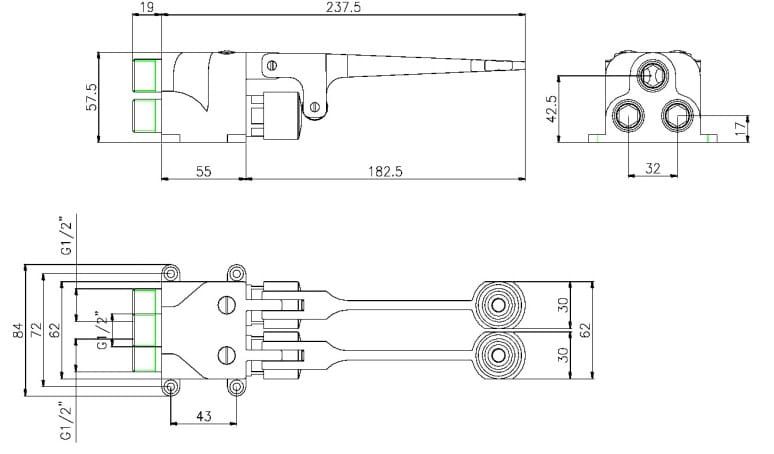 Кран для общественных туалетов с педальным управлением Thermomat RUPD1103 ARCH-00068505 - Вид №2