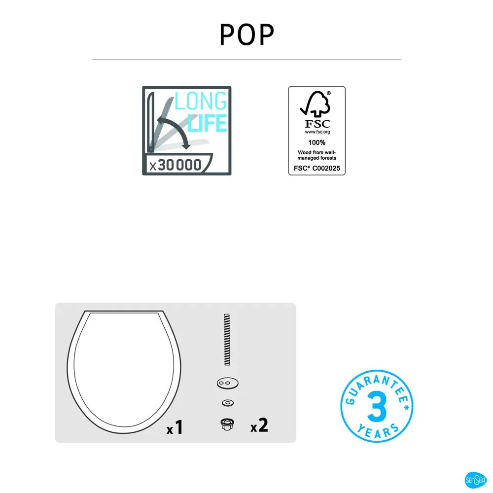 Сиденье для унитаза Sensea Pop цвет белый глянец 82264200 STLM-2059493 - Вид №8