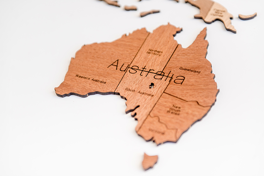 19-18 Карта-пазл wall decoration exclusive 150х90 см европейский дуб, африканское сапеле, американский оре Mimi  - Вид №4